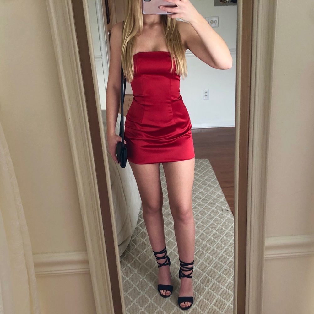 Red Strapless Dress (Laura’s Boutique Diana Dress)